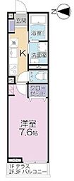 クレールレジデンス 1Kの間取図画像
