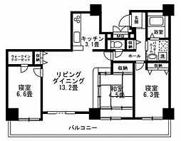 エルアージュ小石川 Ｂ棟 20階3LDKの間取り