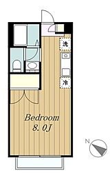 コンフォートカキシマ ワンルームの間取図画像