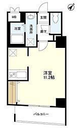 ペルソンボヌール ワンルームの間取図画像