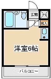 スカラーマンション御殿山 1Kの間取図画像