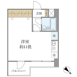 プラス・ワン横浜 ワンルームの間取図画像
