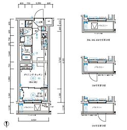 RELUXIA武蔵中原 1DKの間取図画像