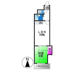 サンプラザ今里6番館 1LDKの間取図画像