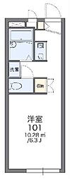 レオパレスメルベーユ2 1Kの間取図画像