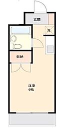 リエス高尾 ワンルームの間取図画像