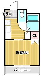 オルタンシア南台 1Kの間取図画像