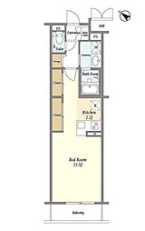 ブレス北新宿 ワンルームの間取図画像