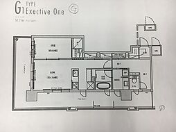 テングッド渡辺通 1LDKの間取図画像