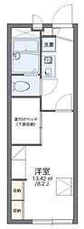 レオパレスサンプラザ2 1Kの間取図画像