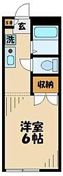 レオパレスセブン（10538） 1階1Kの間取り