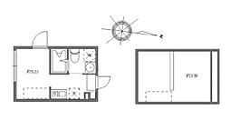 メゾンドパレワン ワンルームの間取図画像