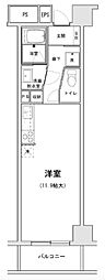 市公社ヨコハマポートサイドレイナ ワンルームの間取図画像