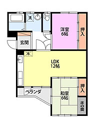 エクセルいうら 2LDKの間取図画像