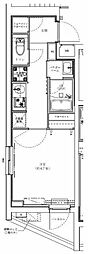 ジェノヴィア学芸大学 1Kの間取図画像