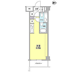 リバーレ蒲田仲六郷 ワンルームの間取図画像