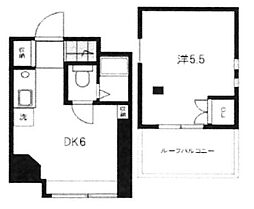 ナチュレ白金 1DKの間取図画像