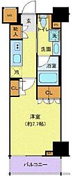 都営三田線 西台駅 徒歩9分の賃貸マンション 10階1Kの間取り