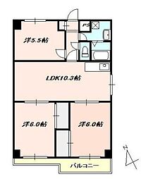 ソ・ビエール 701 7階3LDKの間取り