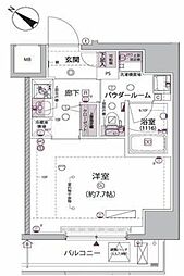 アルコバレーノ堀切菖蒲園 1Kの間取図画像