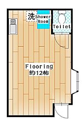 フラワーハイム ワンルームの間取図画像