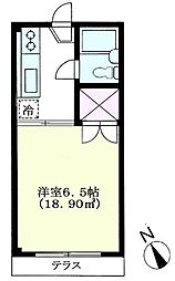 和泉町コーポ 1Kの間取図画像