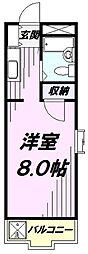 スカイブルー関口 ワンルームの間取図画像