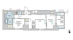 ブリリアイスト浅草 1SLDKの間取図画像