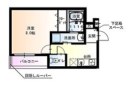 フジパレス西宮久寿川 1Kの間取図画像