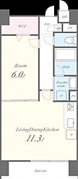 レジデンスヒルズ 1LDKの間取図画像