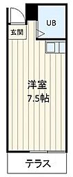 ラ・メゾンK ワンルームの間取図画像