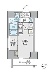 CRESTCOURTUENO 1LDKの間取図画像
