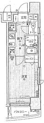 メインステージ麻布十番 1Kの間取図画像