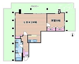 フローラルセントランド 7階1LDKの間取り