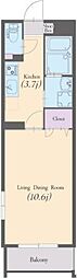 ExcellentK 1Kの間取図画像