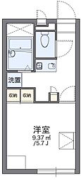 レオパレスジャスミン 1Kの間取図画像