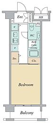 ニューシティアパートメンツ亀戸 1Kの間取図画像