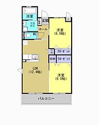 Lien Lavie A 2LDKの間取図画像