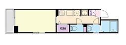 ベルヴィ 1Kの間取図画像