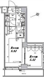 MAKESDESIGN大森2 1LDKの間取図画像