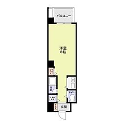 第20シグマビルディング関内 ワンルームの間取図画像
