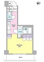 CITYCURRENT代官山 1Kの間取図画像