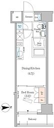 Urbanex蔵前 1DKの間取図画像