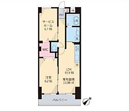 ソレアード茗荷谷 1階1SLDKの間取り