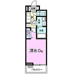 オリヴィエ 1Kの間取図画像