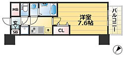 アドバンス三宮パルマ 1Kの間取図画像