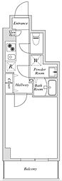 WINGPREMIERKAMATA 1Kの間取図画像