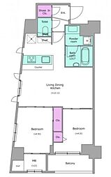 クレヴィアリグゼ西巣鴨 2SLDKの間取図画像