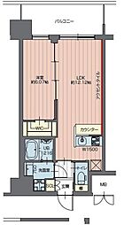 プレジオ川口 1LDKの間取図画像