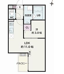 Jack matobaV 1LDKの間取図画像